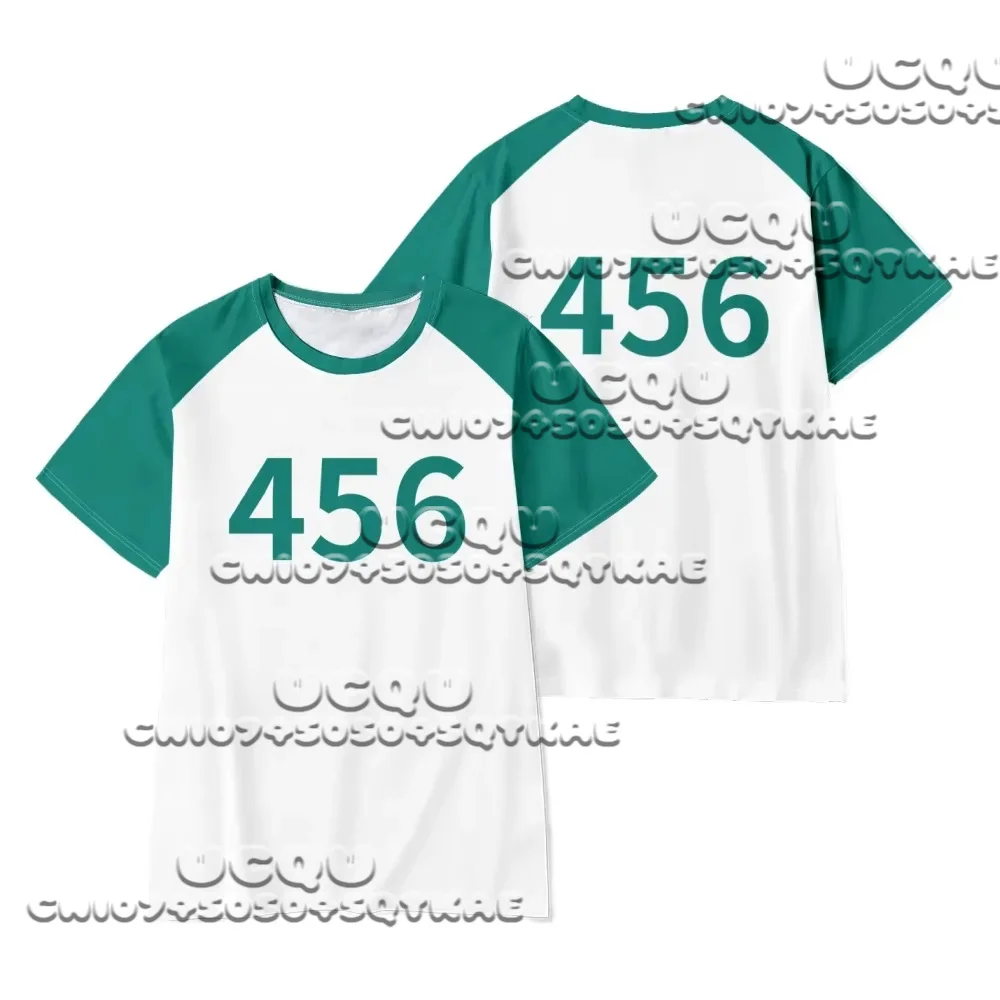 2 Squid 2 Game Season Player 456 Gi - Hun & Player 067 Sae - byeok Replica Outfits! Men And Women  Casual Fashion Sports T-shirt