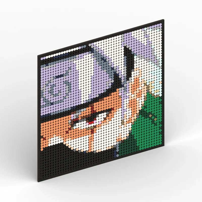 Anime Naruto Uchiha Sasuke Kakashi Jiraiya Itachi Gaara Building Blocks Brick Pixel Art Mosaic Decoration DIY Toys Kids Gifts