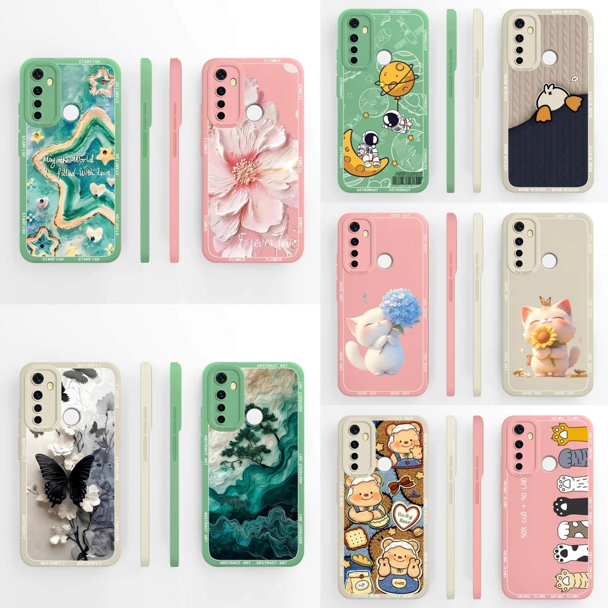 

For Realme 5 Pro 5S 5i Realme Q Phone Case Creative Butterfly High Quality Cover For Realme5 Soft Smooth Liquid Silicone Bumper