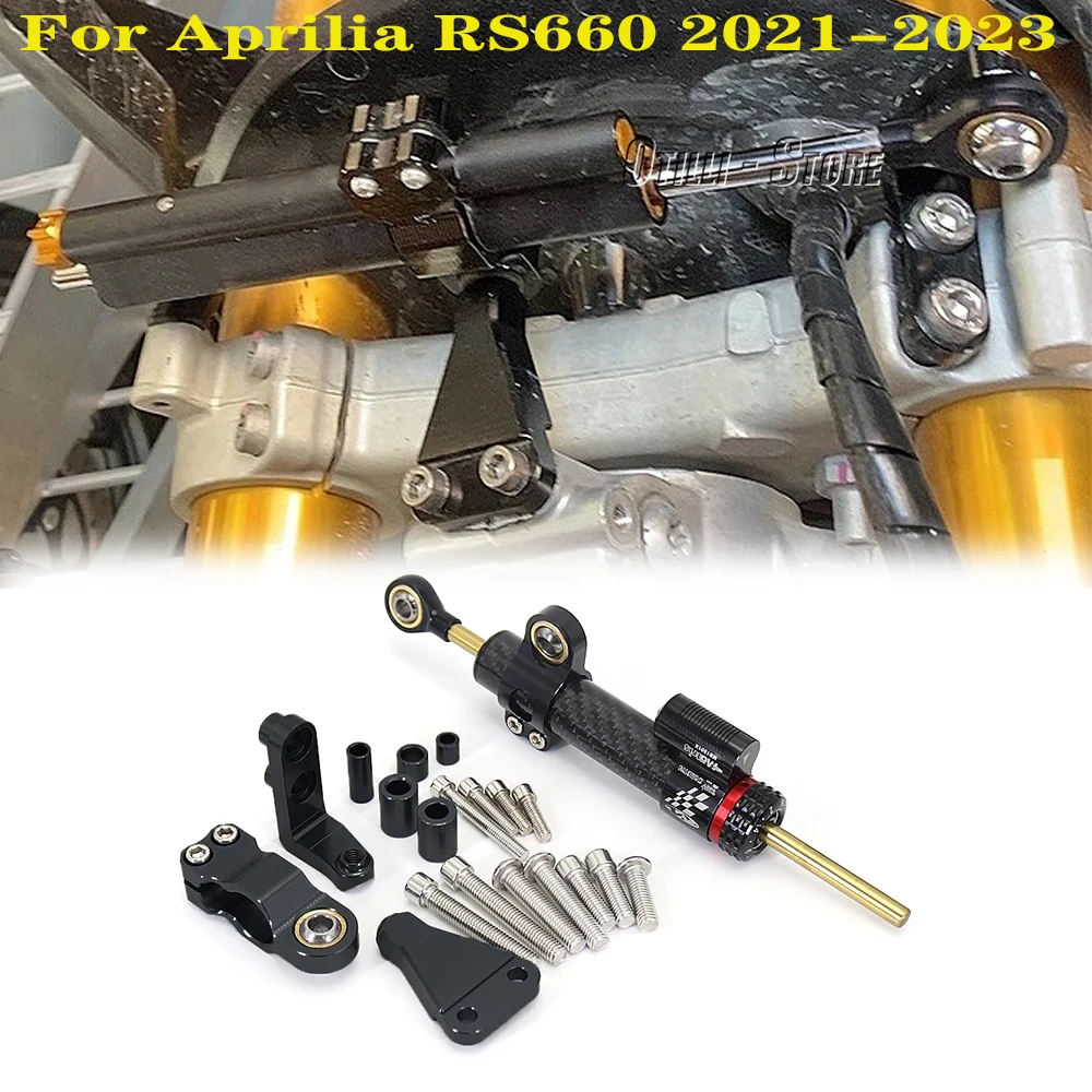 

New Steering Stabilize Damper Bracket Mount CNC Motorcycle Accessories For Aprilia RS660 RS 660 rs660 rs 660 2021 2022 2023