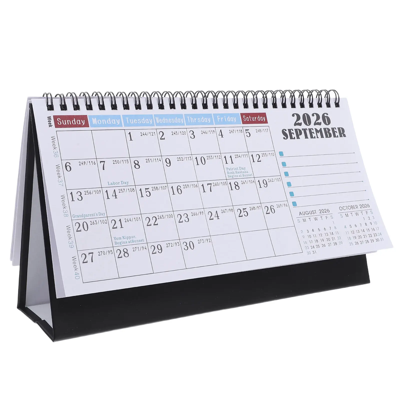 

2026 Desktop Monthly Planner Flip Standing Desk Calendar Sturdy Paper No Bleed Design Compact Mini Calendar for Office Classroom
