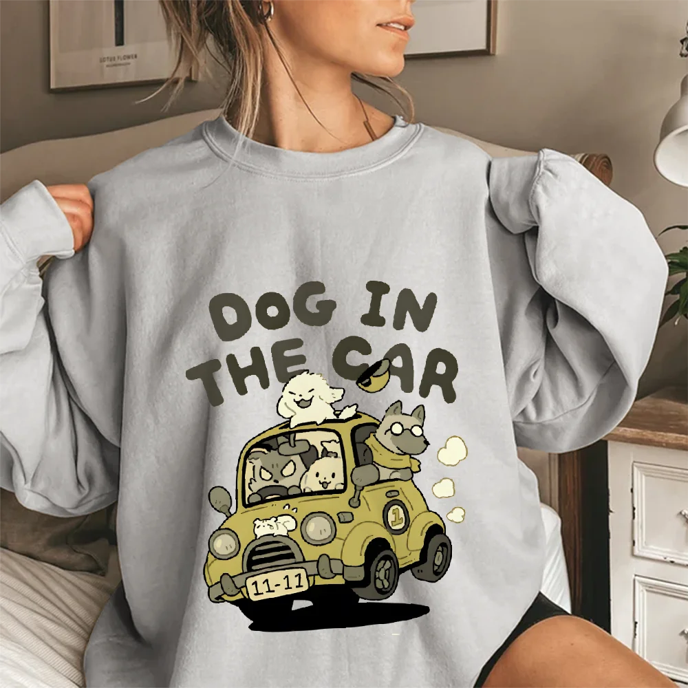 Cute Animal Cartoon Oversized Women's Y2k Hoodie Hand Painted Korean Style Graphic Sweatshirt Cozy Fleece Warm Fall Winter 2025