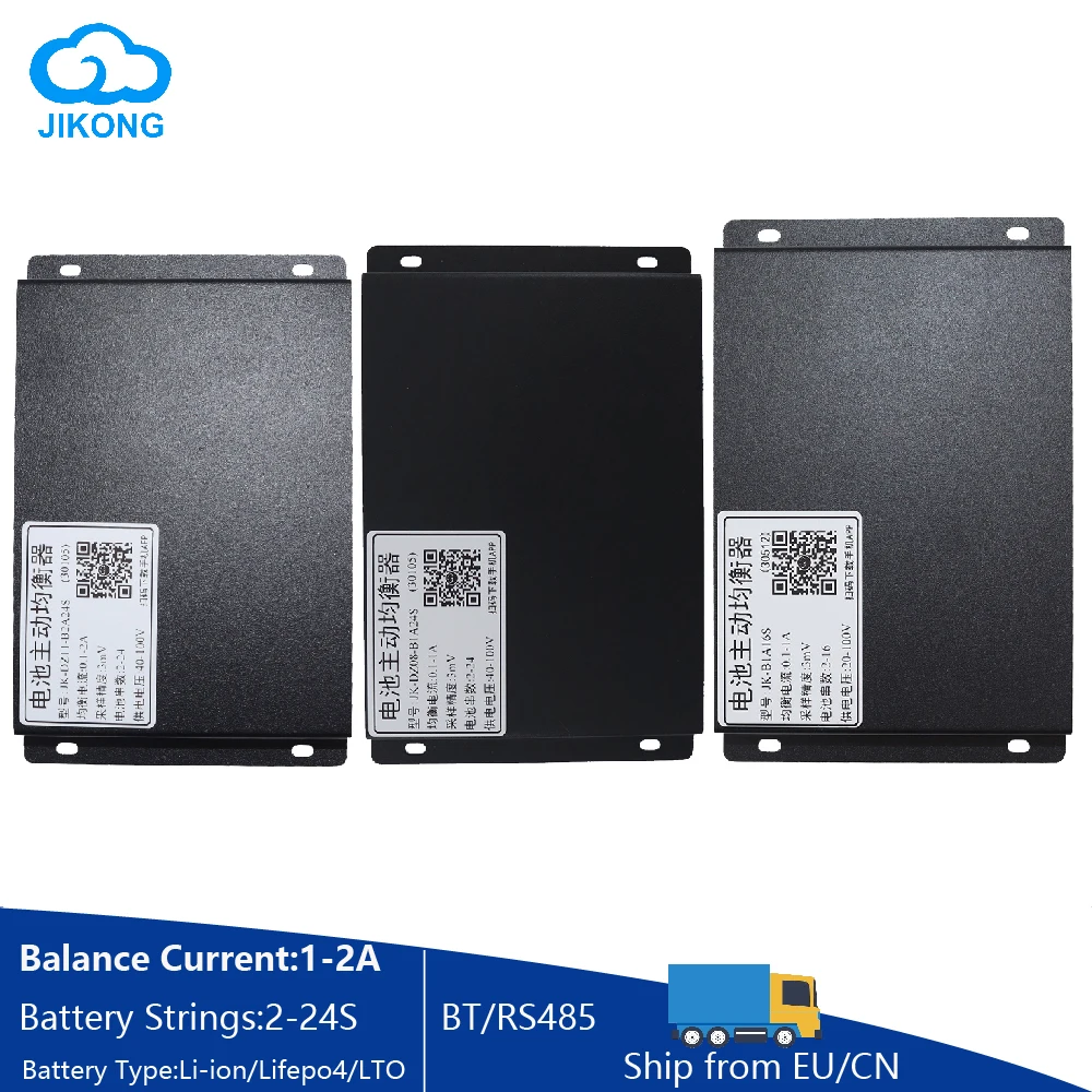 

JIKONG Smart Balancer 1A 2A Active Balance 2S~24S Li-ion Lifepo4 LTO Battery Voltage Difference 5mV RS485 CAN Jikong Equalizer