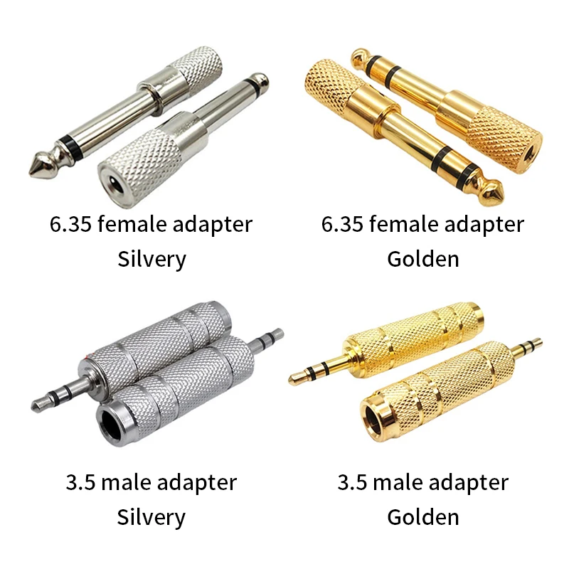 헤드폰 어댑터 오디오 플러그, 금도금 프로세스, 전력 증폭기, 6 35 mm 수-3 5 mm 암-내마모성 잭 컨버터