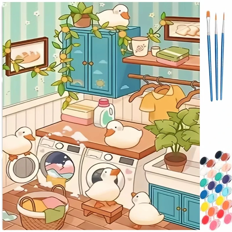 Art Craft Duck - Paint By Numbers Kit for Adults