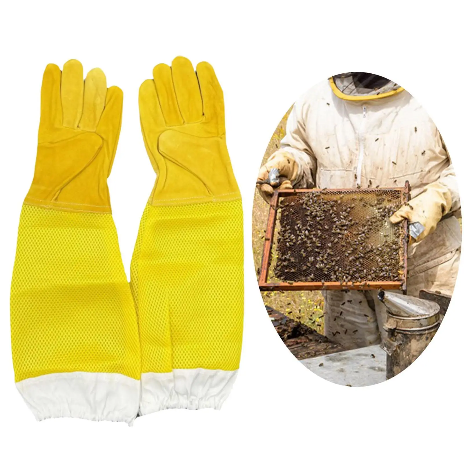 

Beekeeping Gloves with Protective Ventilated Long Sleeves for Men Women