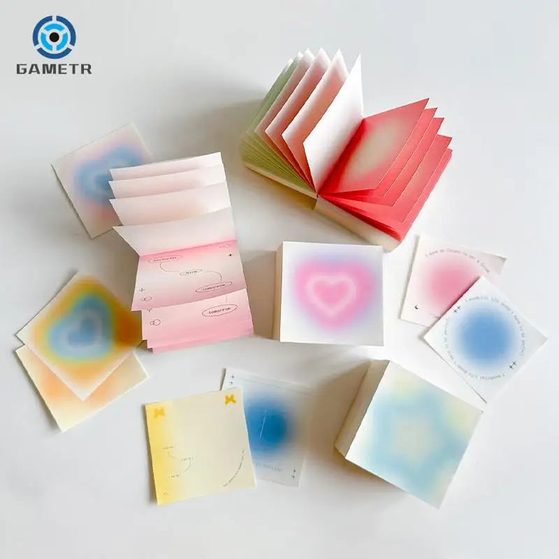 400Sheets/pack Gradient Memo Pad Large Capacity Message Notes Decorative Kawaii DIY Journal Scrapbooking Decoration