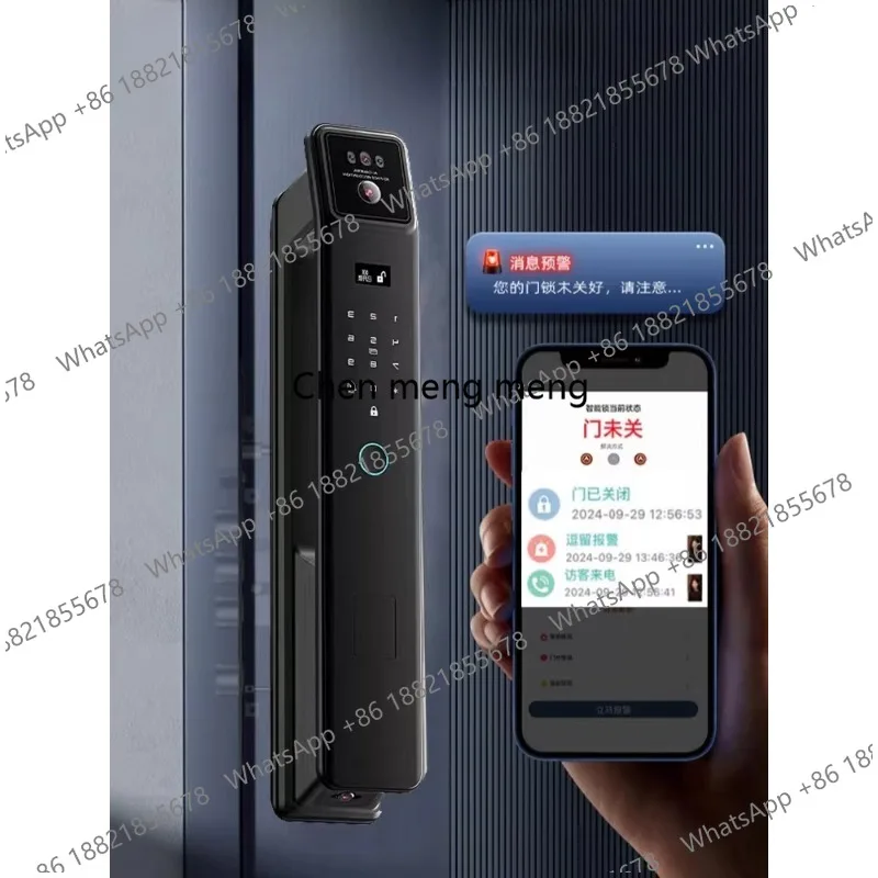 Facial recognition smart door lock fingerprint lock home anti-theft visual, vein electronic password lock automatic