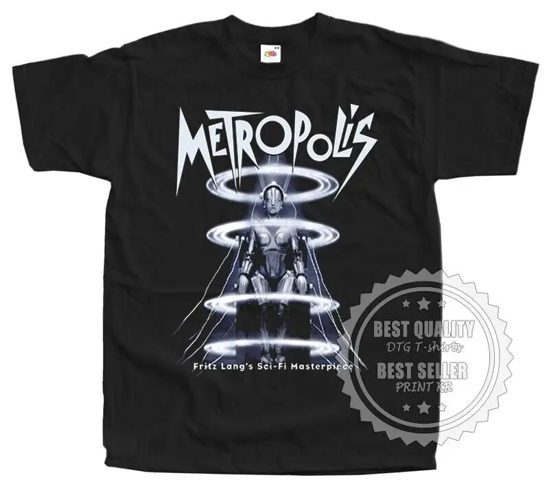 

Metropolis 1927 T SHIRT Drama Movie Poster v9 BLACK All Sizes S to 5XL