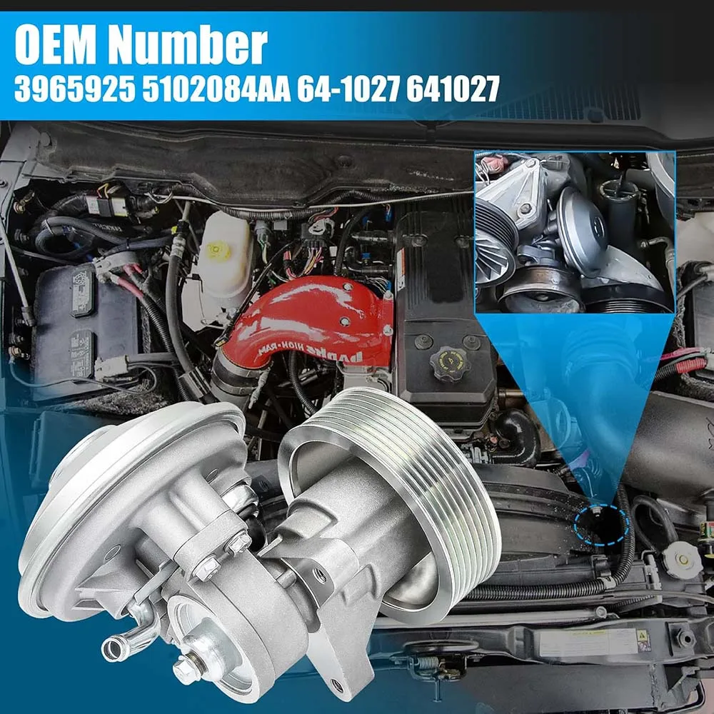 5102084 Bomba de refuerzo de freno de motor de coche AA, bomba de vacío para Dodge Ram 2500 3500 5.9L 6.7L 2003 2004 2005 2006 2007 64-1027 3965925