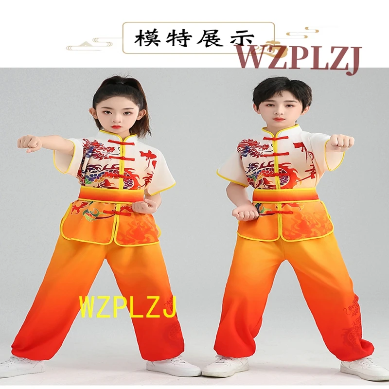 Tradycyjne Chińskie Ubrania Dziecięce Kungfu Wushu Tai Chi Strój Chłopiec Dziewczynka Sztuki Występ Sceniczny Dziewczyna Chłopiec Kostiumy Kung Fu