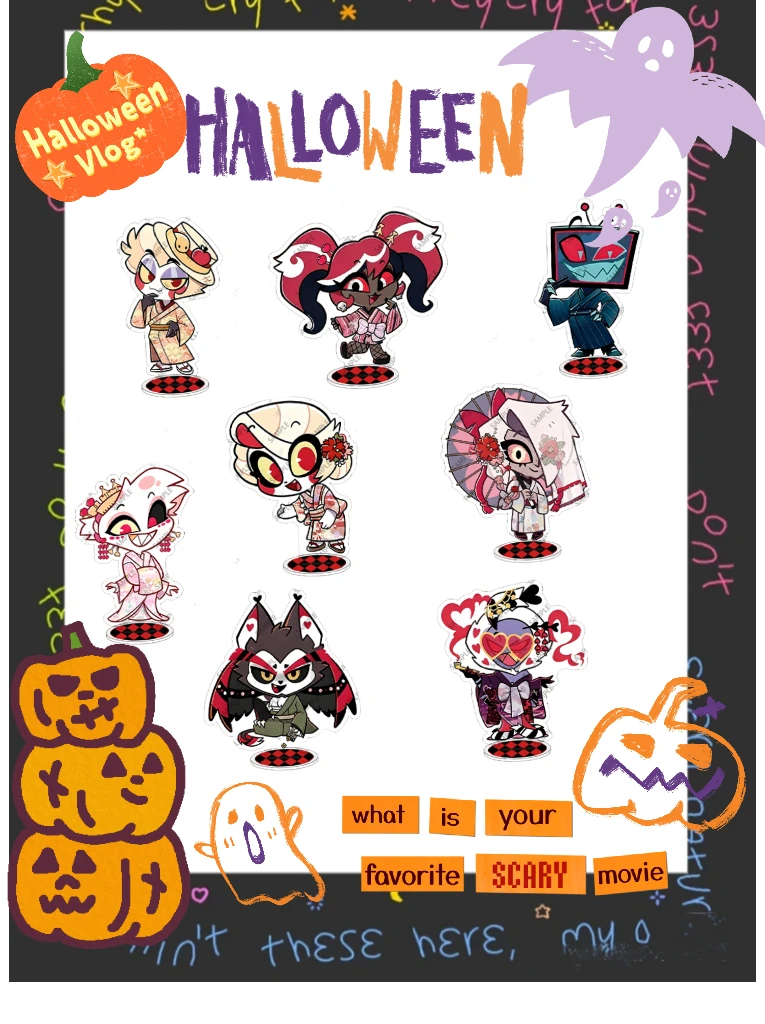 ستاند أكريليك 10 سم - فندق هازبين (تشارلي اند ألاستور) |   ديكور وهدايا الهالوين/الكريسماس |   زخرفة مكتب عالية الجودة