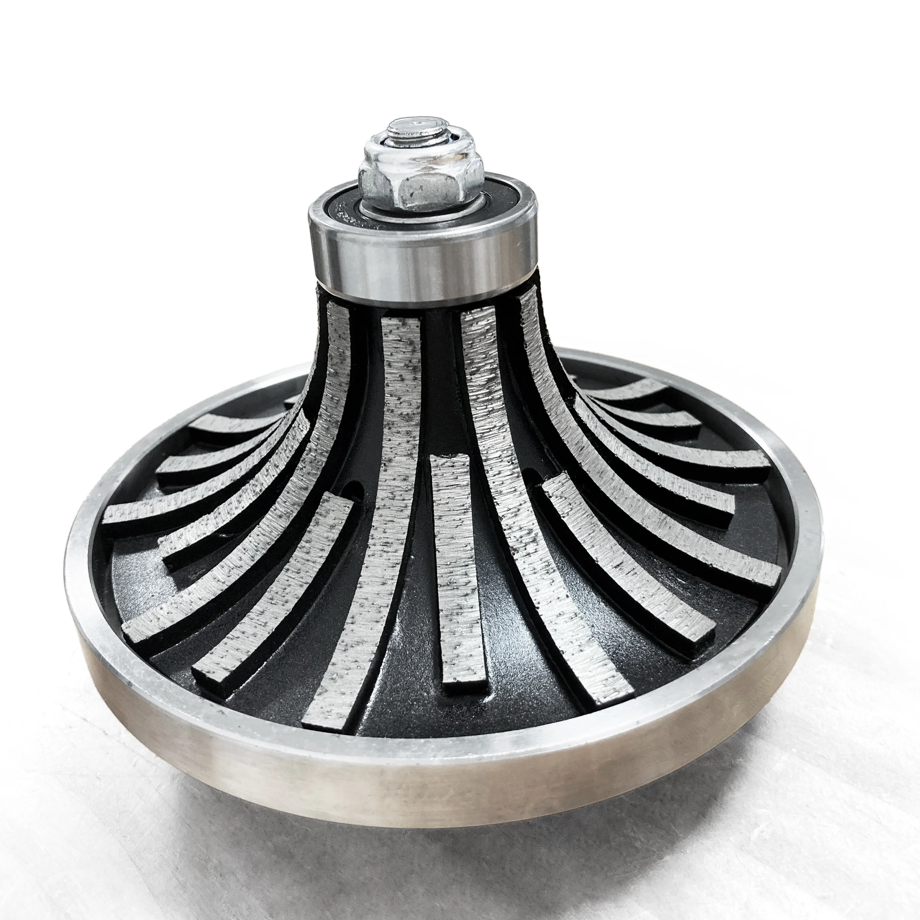 SUBRILLI Diamond Hand Profile Router Bit B40 Sintering Segmented Profiler Wheel Demi Bullnose Type For Stone Granite Marble Edge