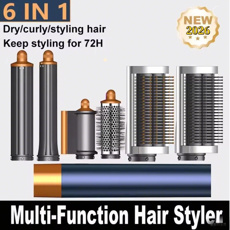 

SenCiciMen 6-in-1 Multi Hair Styler Professional Curling Iron Hot Air Brush Curling Barrel Hair Dryer for Curly Hair