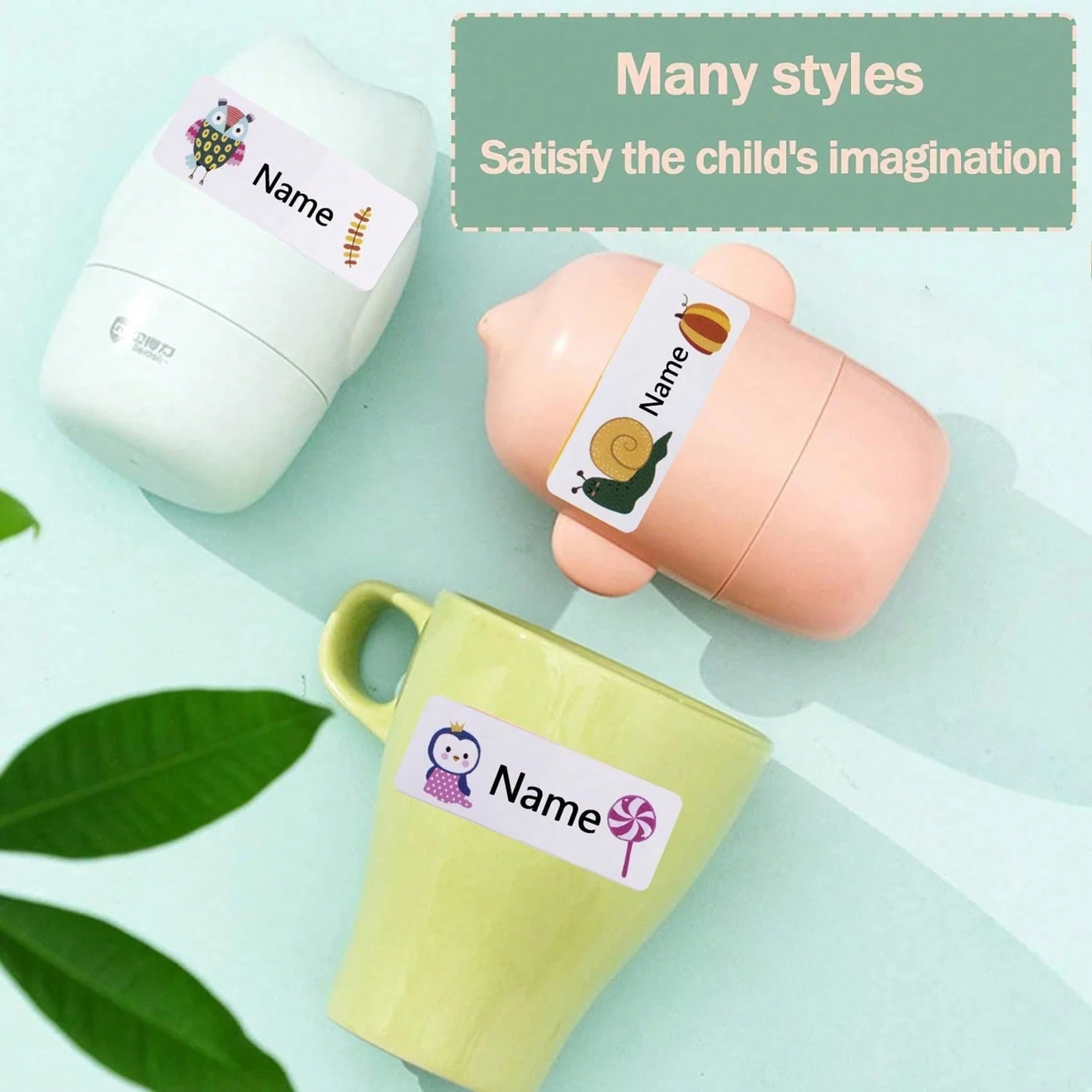 4.6*1.1 سنتيمتر ملصقات اسم مخصص مقاوم للماء ، ملصقات تسميات اسم شخصية للأطفال ، ملصقات علامات الرعاية النهارية اسم مخصص #3