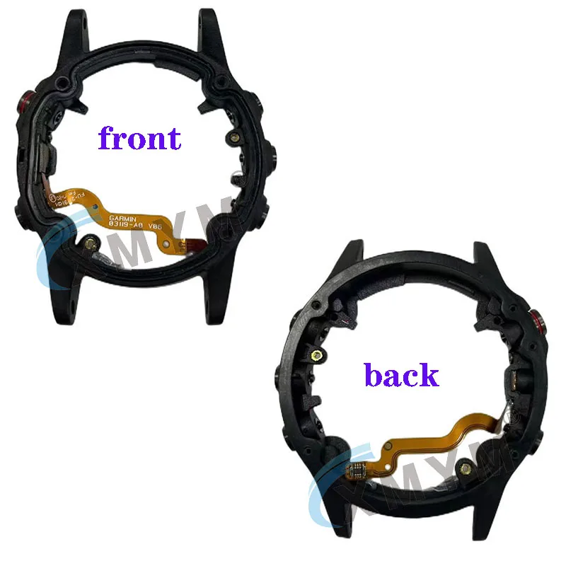 

For Garmin Fenix 5 /5Plus Watch Case Middle Frame, Plastic Frame with Buttons, Button Maintenance Replacement Accessories