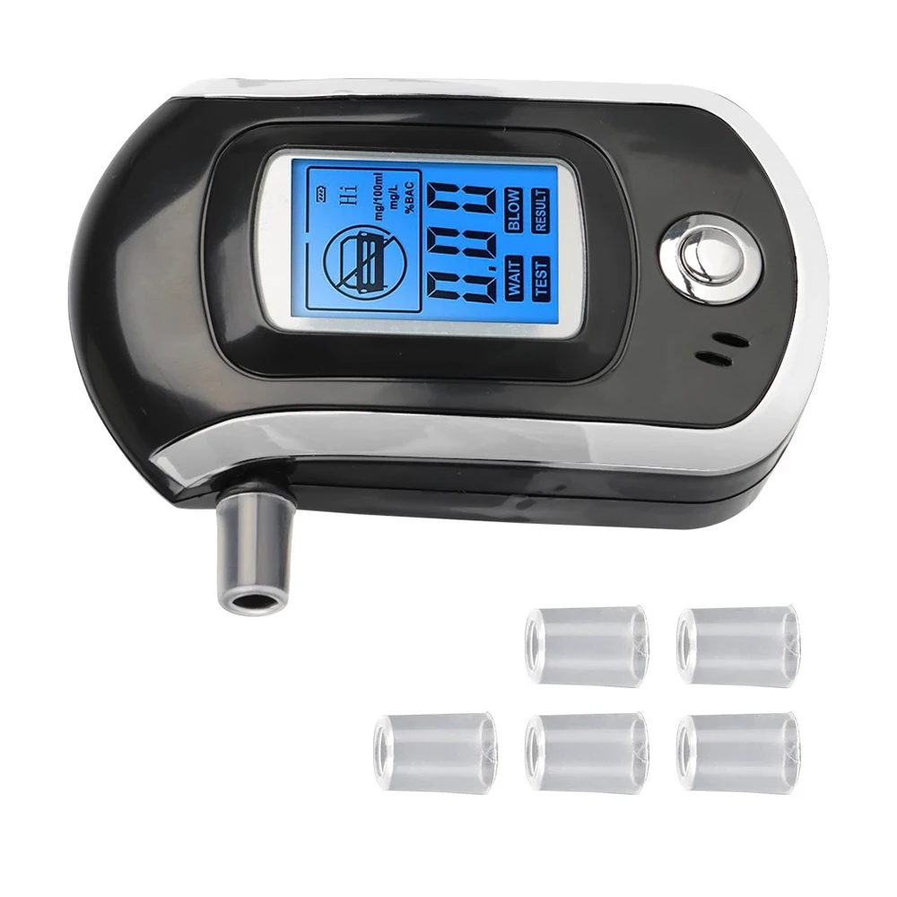Detector Breathalyzer Handheld Digital Alcohol Police Alcotest 1Pc LCD Screen Safety Alcohol Breath Tester Display(No Battery)