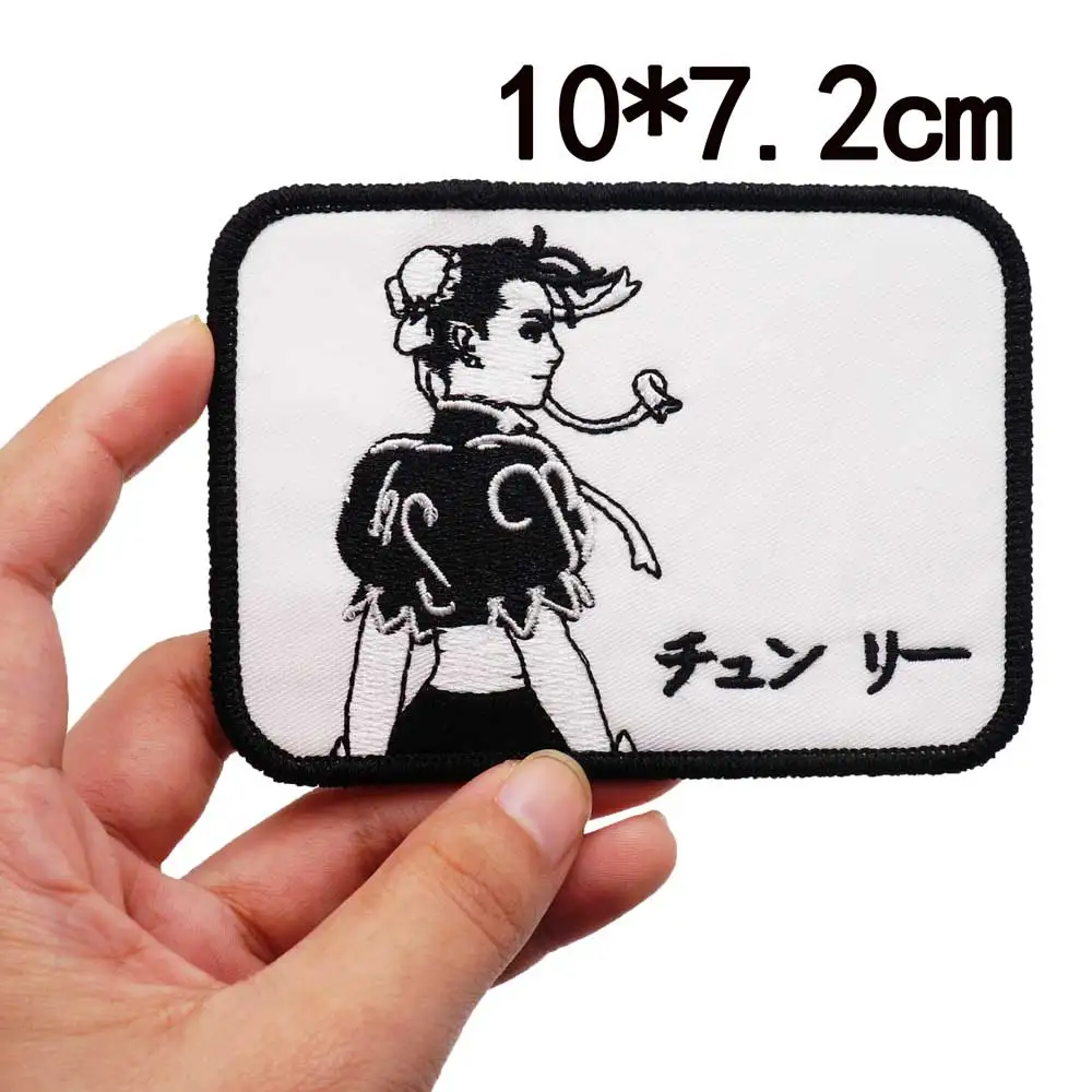 Cartoon Cute Anime Embroidered Patch iron on and Hook Backing for Kids Clothes Stickers Badge Garment Appliques