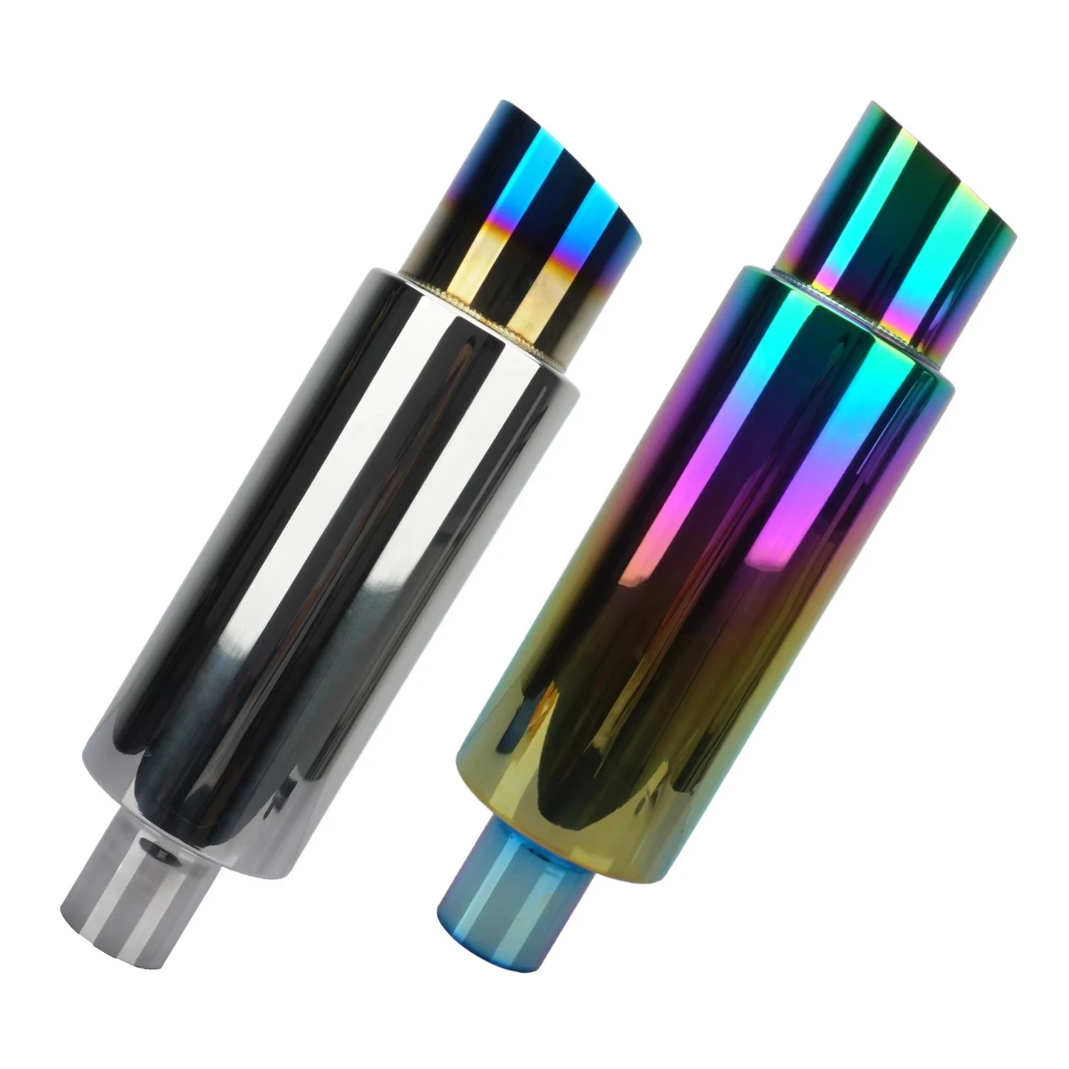 

2.5inch Exhaust Muffler Pipe 63mm Turbo Sound Boost Tuning For Universal Racing Car Modified Staineless Steel Chrome Tip System