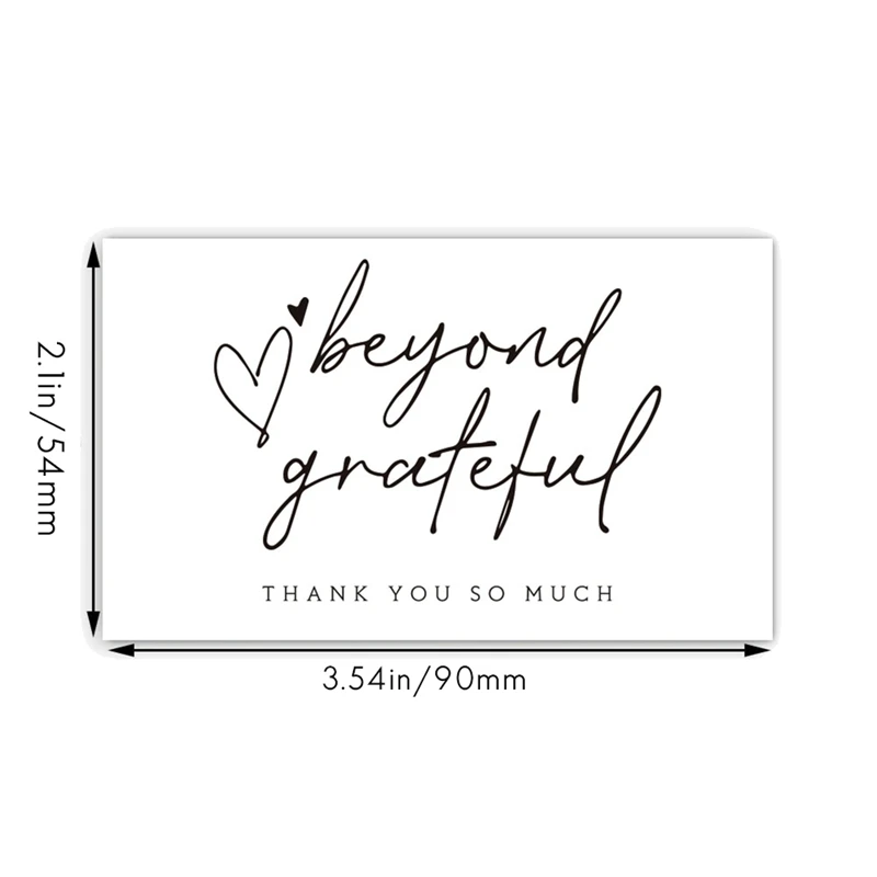 300Pcs Thank You Card Labels Beyond Grateful Card For Supporting My Small Business Decoration Gift Greeting Card