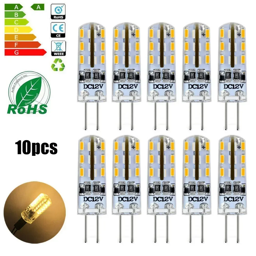 10PCS Mini G4 LED Lamp 3W COB LED Bulb DC 12V 360 Beam Angle Chandelier Light Replace Halogen G4 Lamps Replacement