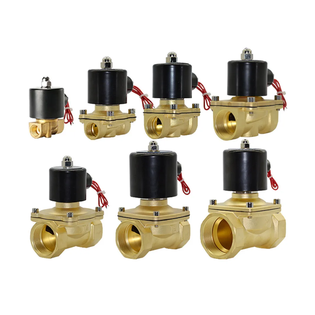 2W DN6 DN8 DN10 DN15 DN20 DN25 DN32 AC220V,DC12V 24V Electric Solenoid Valve Pneumatic Valve for Water Oil Air Gas