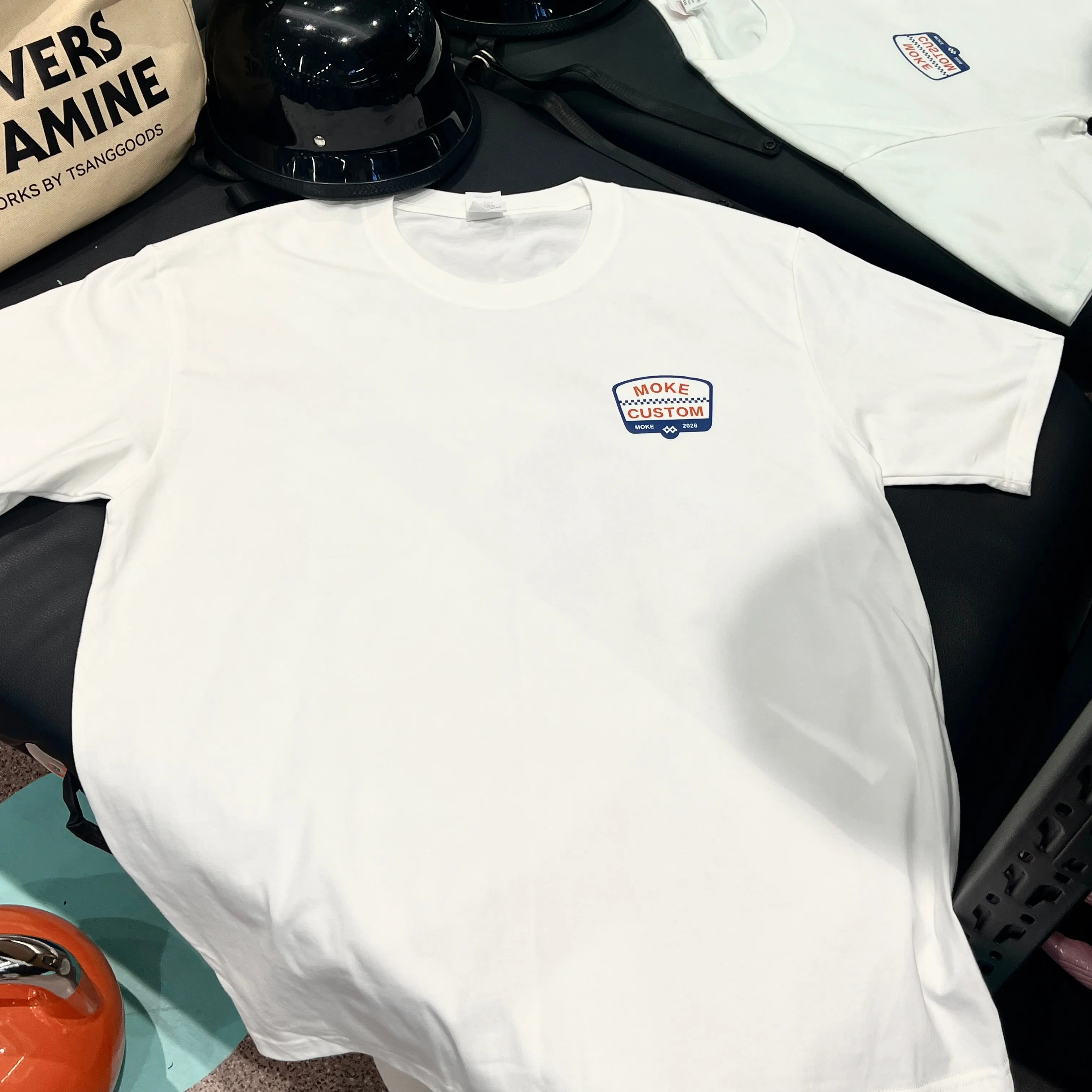Men's Women's Oversized Crew Neck T-Shirt Moke Custom Classic Chopper Motorcycle Short Sleeve Vintage Biker Streetwear Tee