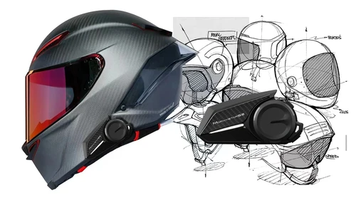 Imagen 2 del producto Mornystar S8 intercomunicador de motocicleta Bluetooth casco auriculares 6 conductores comunicador BT interfono, Radio FM, compartir música