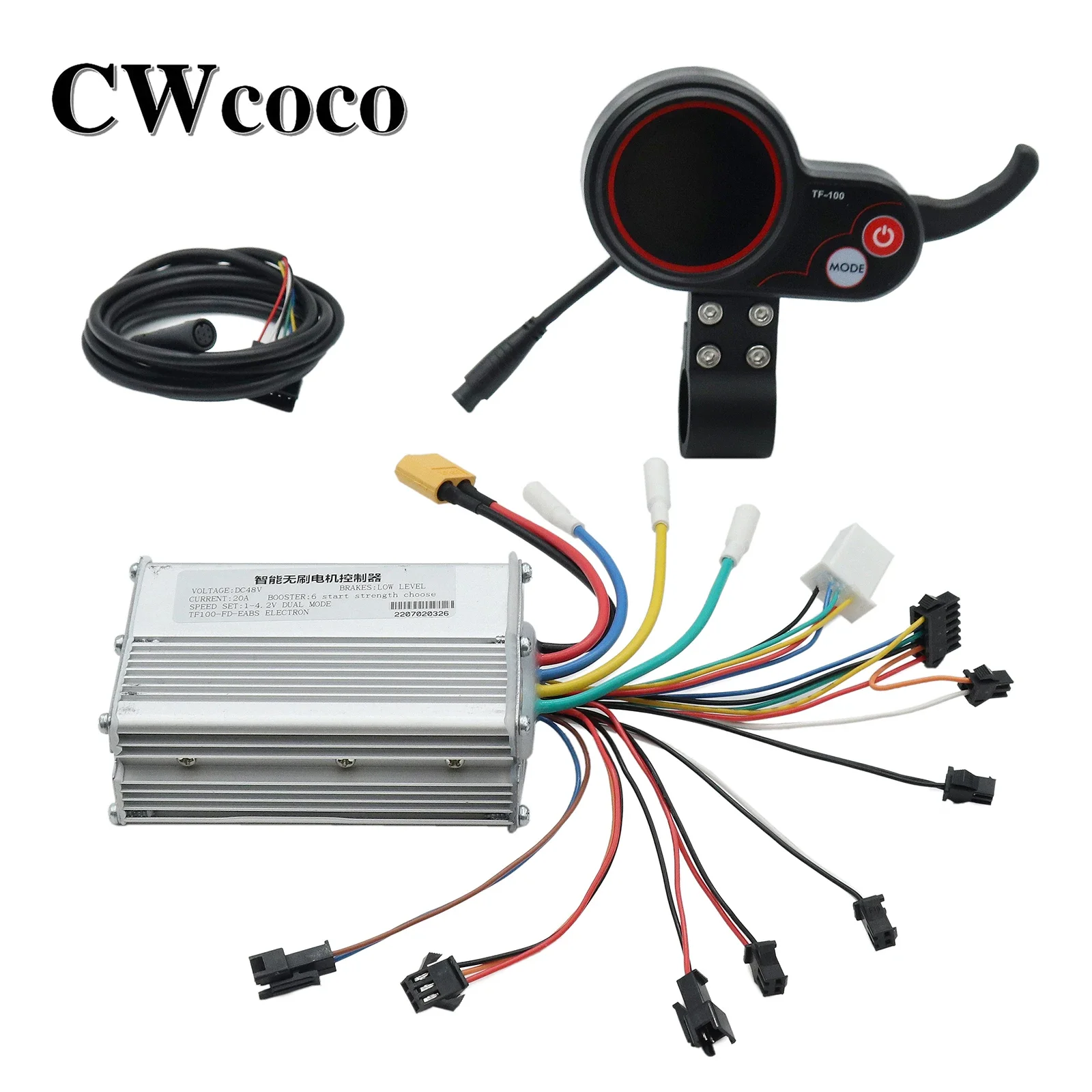 TF-100 Electric Scooter 36V 48V Brushless Intelligent Motor Controller + 5/6 Pins Instrument Display For Kugoo M4 M5 Scooter