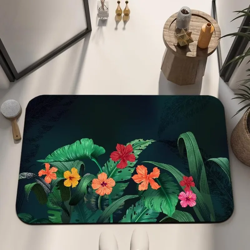 Bathroom floor mat, toilet, toilet door, diatom mud, super absorbent quick-drying foot pad, anti-drop and non-slip household