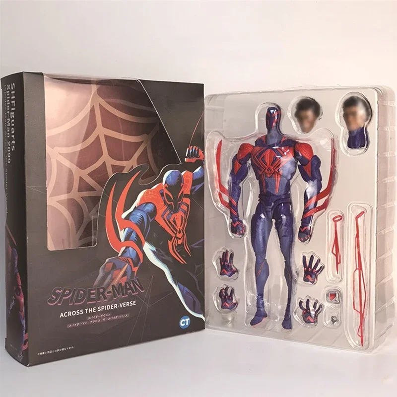 Shf Anime Spider-man 2099 Figuarts Action Figures Miles Spider Figurine Spiderman Figure Pvc Model Doll Collectible Toys Gift Ko