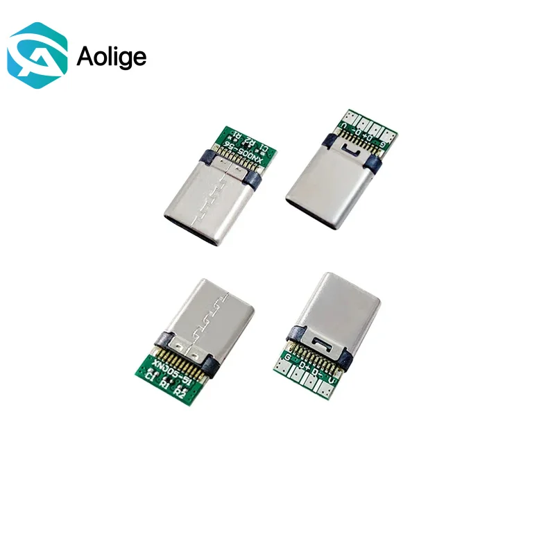 

10pcs Male Jack Tail Plug Electric Terminals welding DIY data cable accessories Type C usb3.1 3A fast charging USB Connectors