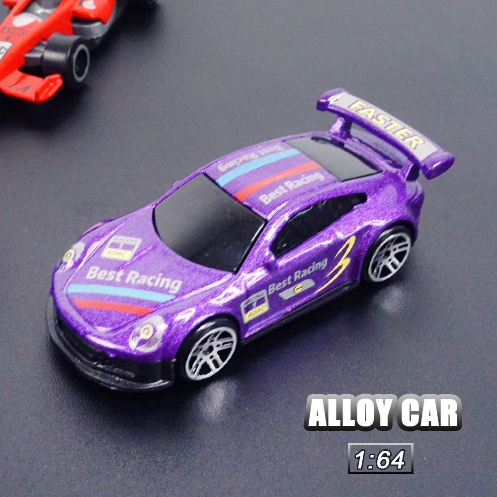 City Alloy Car 1:64 Sports Mini Racing Collection Slide Vehicle Toy Diecast Model Accessory Boy Kids Toys Car Birthday Gift