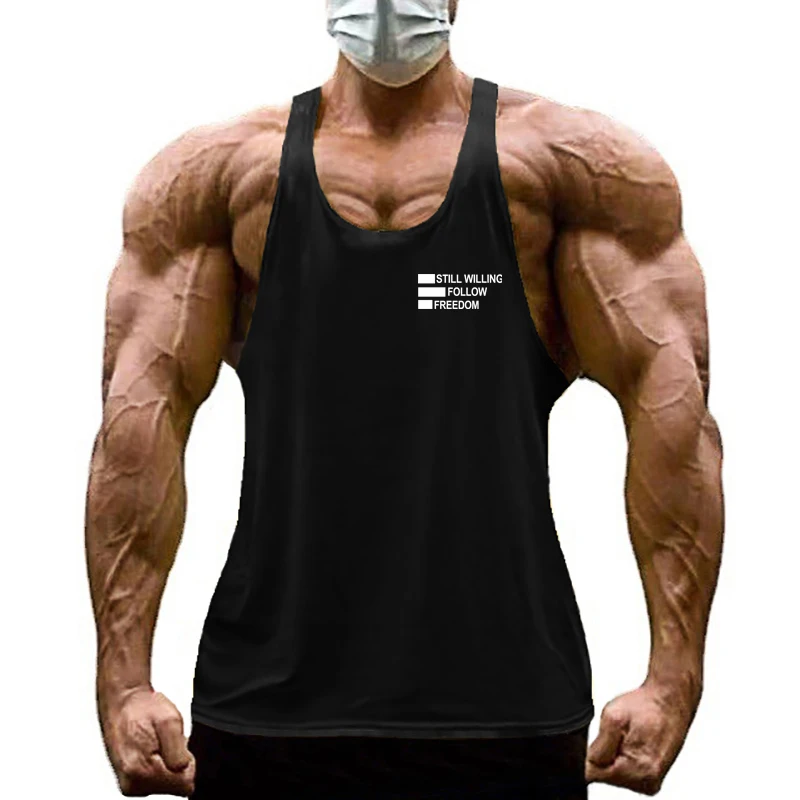 

2024Gym мужская хлопковая одежда для бега фитнеса майки для бодибилдинга модная майка спортивная тренировочная Повседневная крутая дышащая майка