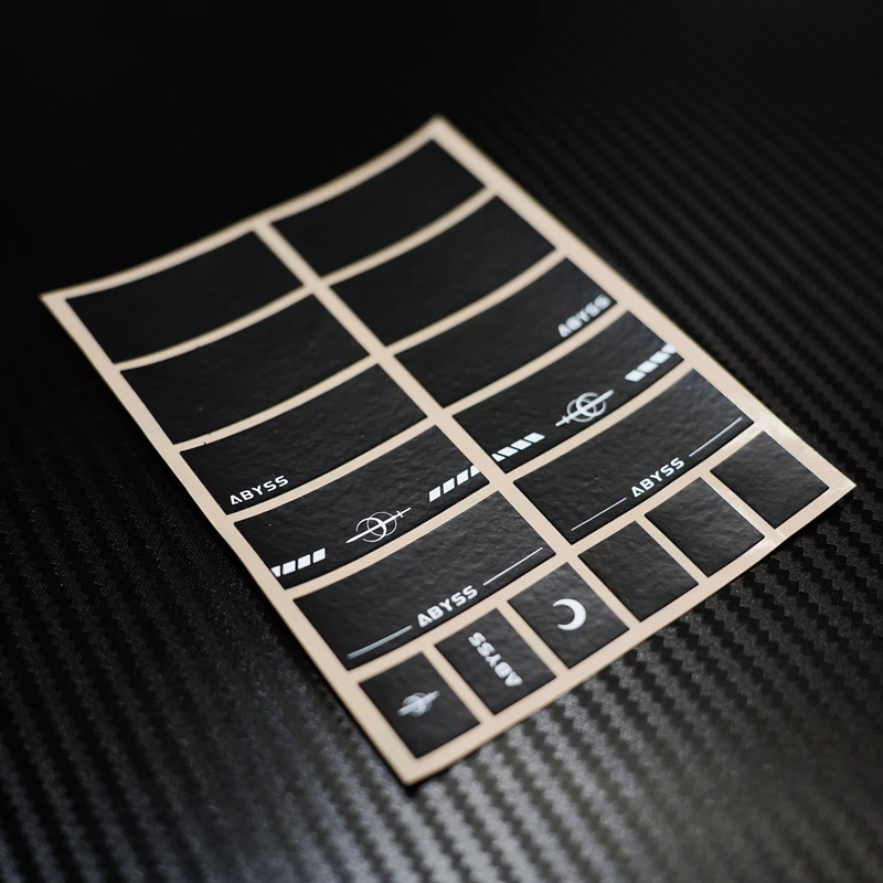 AbyssGaming Polyurethan Maus-Antirutsch-Griffaufkleber Ultradünn 040 Benutzerdefinierte DIY-Tastatur Rutschfeste Anti-Schweiß-Bänder 0,4mm
