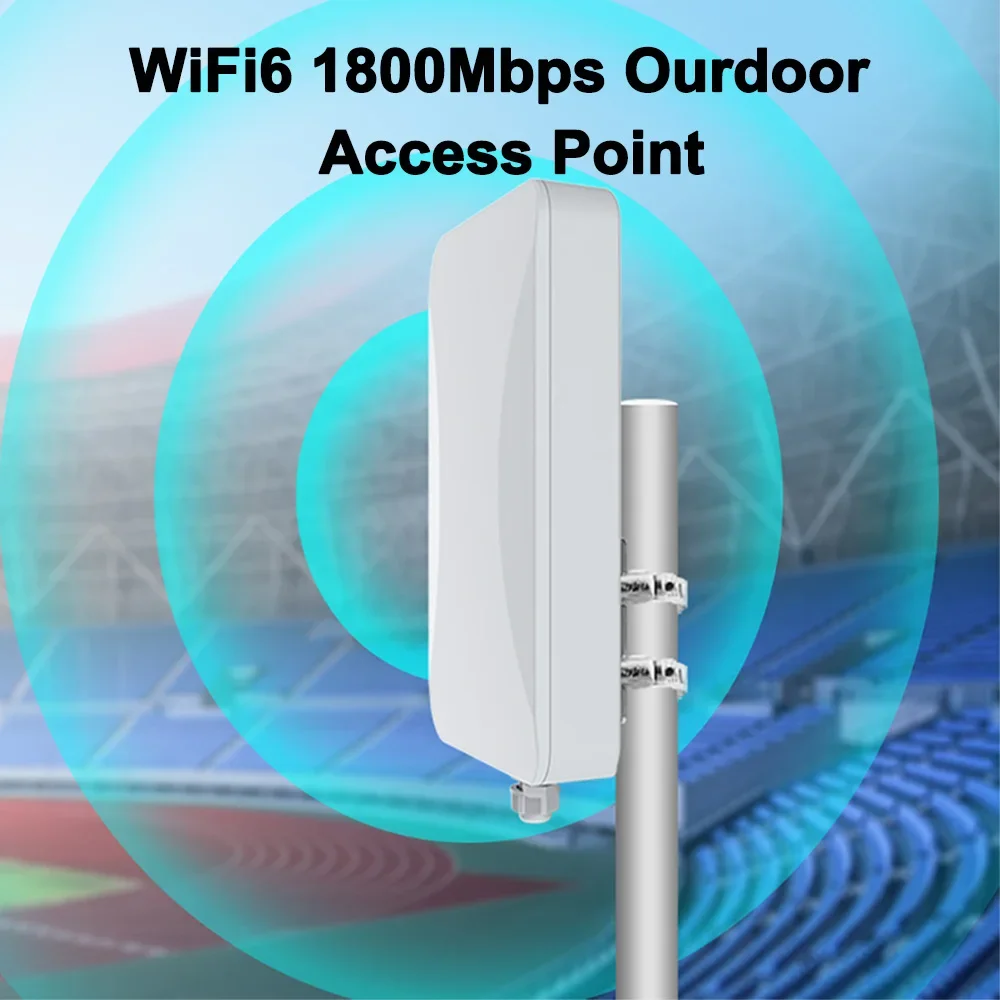 Factory Wholesale Long Range Gigabit Port 1800Mbps 802.11Ax Wifi6 Dual Band Wireless Ap Router Outdoor Wifi Access Point