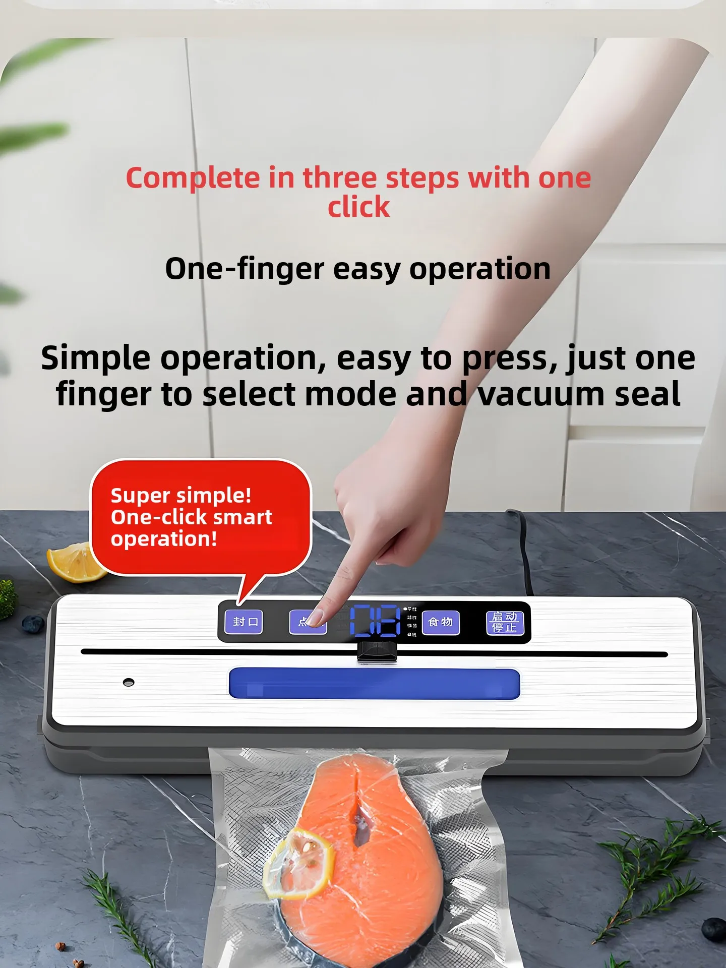 

Auatic Vacuum Ser hine Dry And Wet Food Preservation Small Paaging Plastic Ser for Busin And Home Use