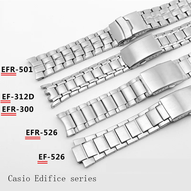 Appropriative Interface Suitable fFor CASIO Watchband EF-312 EFR-300 526 501 Metal Stainless Steel Wristband Accessories Man