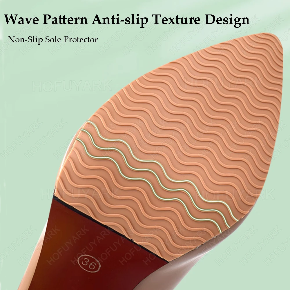 2Pcs Rubber Soles Replacement for Bottom of Shoes Grip Anti-Slip Sticker for High Heels & Sneakers Out Sole Repair Self-adhesive