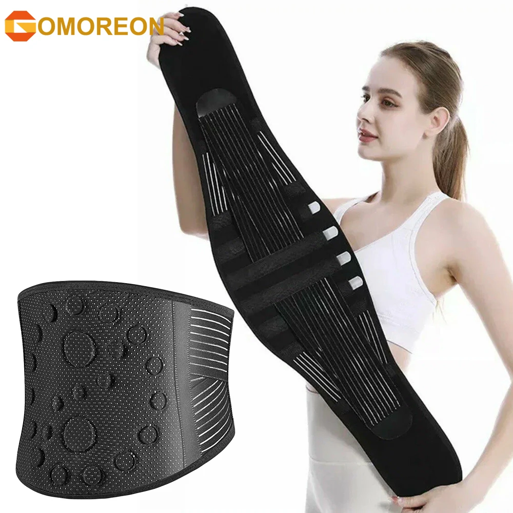 1PC Thermal Magnetic Therapy Lumbar Support Belt Lower Back Brace for Men and Women, Self-Heating Waist Strap with Gauss Magnets