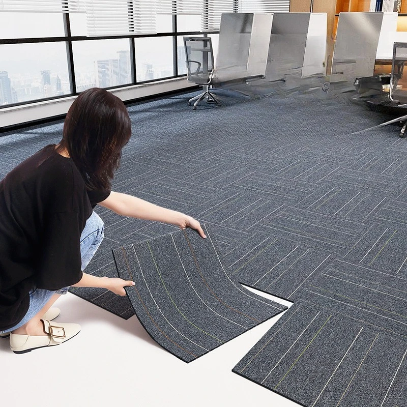 50x50cm 5Pcs Modern Anti-Slip Floor Mat, Durable Carpet Squares for Office Commercial Space, Living Room Bedroom, Home