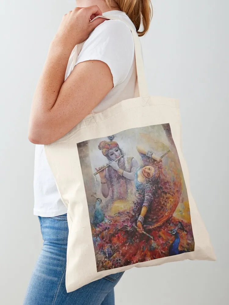 

Radha Krishna Tote Bag tote bag screen large size bags female bag