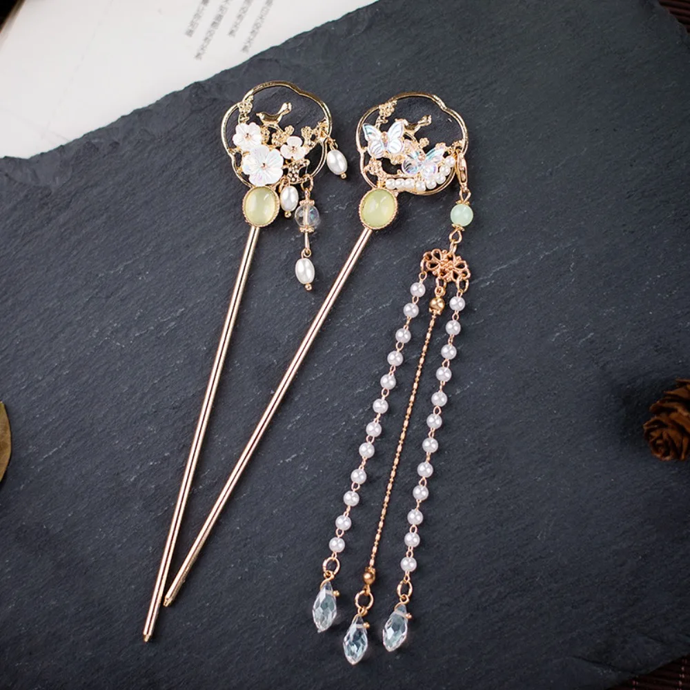 Tassel Sweet Elegant Exquisite Hanfu Decoration Ancient Hair Stick Chinese Style Hair Fork Headdress Women Tassel Hair Stick