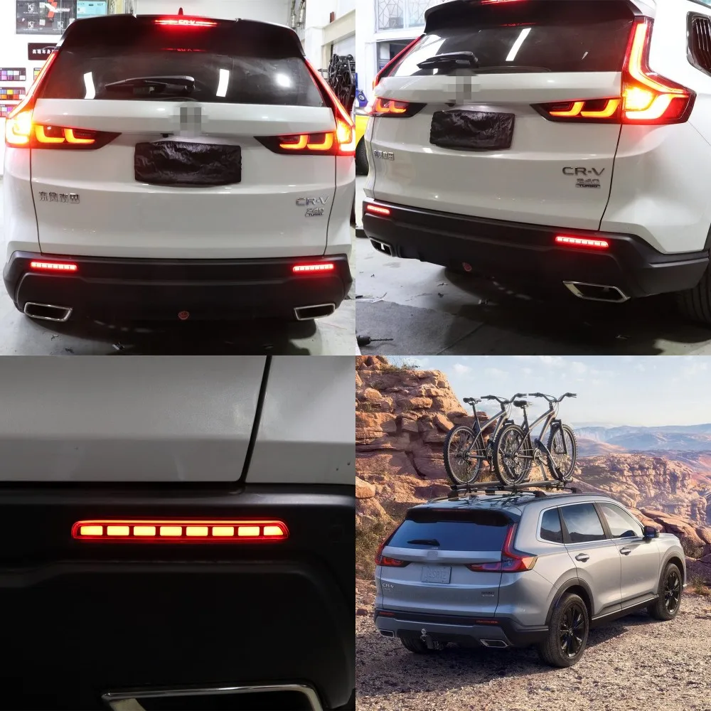 أضواء الفرامل LED للسيارة من يوليو كينج لسيارة Honda CR-V 2023، ضوء الفرامل + ضوء الفرامل الليلية DRL + إشارات الانعطاف الغاسل، مسح التشغيل، غير مدمر
