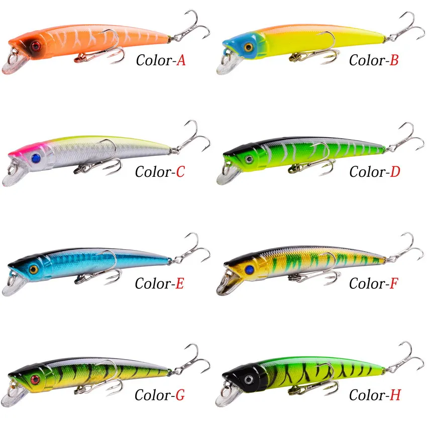 Aorace 8pc Wobblers Fishing Lures 9.5cm 7.7g Minnow Crankbait Pesca Bass Artificial Bait Pike Carp Fishing Lure Set Kit Swimbait