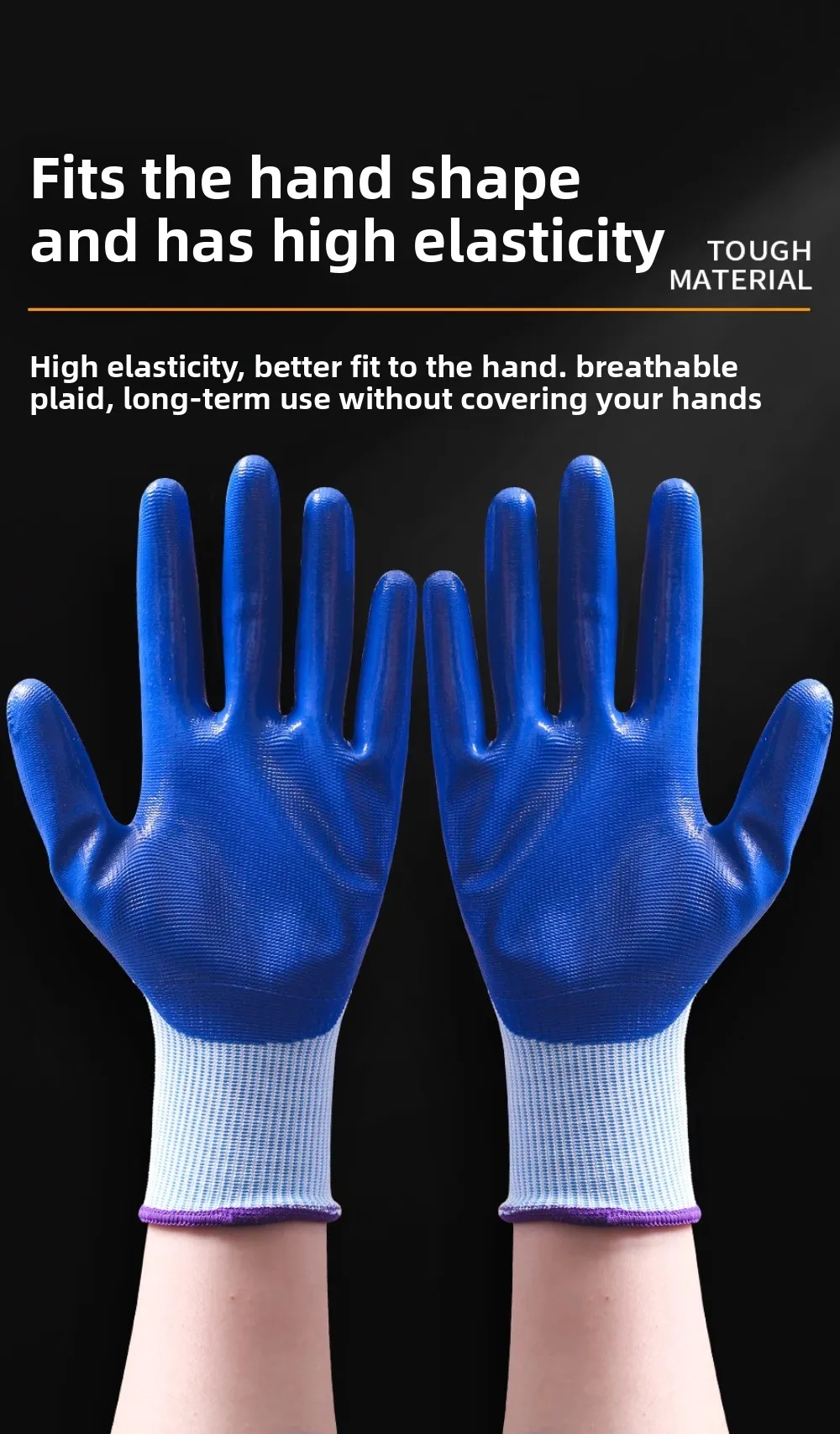 Handschuhe Arbeitsversicherung Arbeit verschleißfeste rutschfeste Nitrilkautschuk Arbeitsplatz Arbeitshandschuhe dünne Goth Guantes de Trabajo Homme