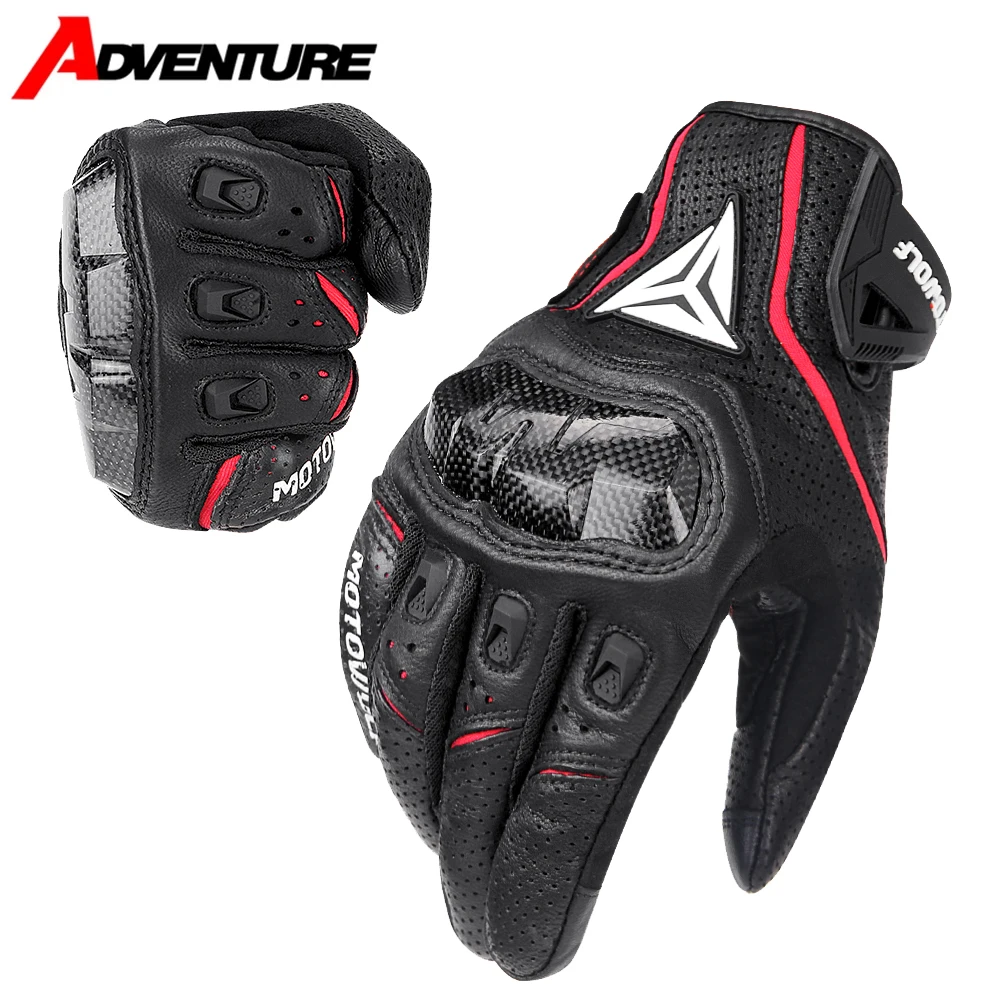 

Перчатки для езды на мотоцикле по бездорожью, износостойкие и устойчивые к царапинам кожаные перчатки, дышащие перчатки с сенсорным экраном и полным пальцем