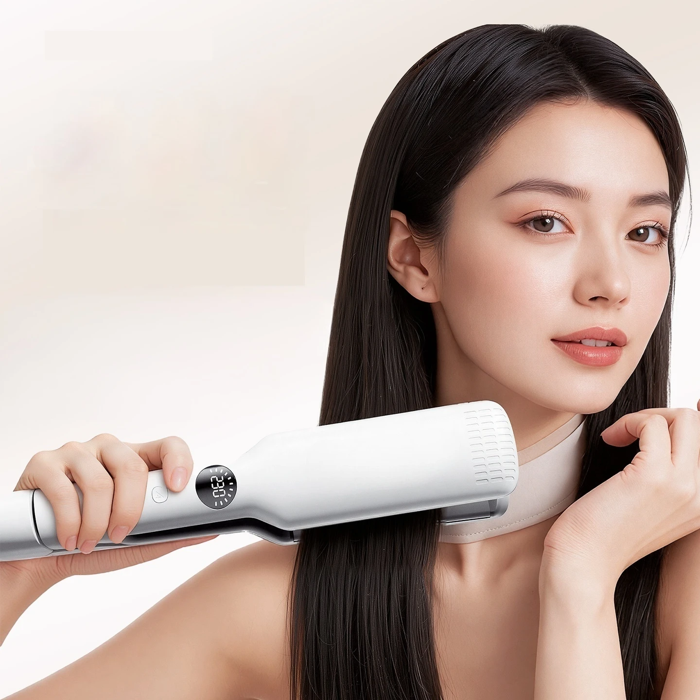 Hair Straightener Wide Large Plate Flat Iron 30s Fast Heating 11 Temperature Settings Hair Oil Coating Professional Styling Tool