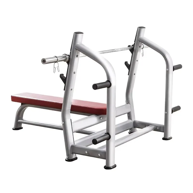 Commercial Flat Bench Press Machine Multi-Function Gym Use Steel Barbell Power Rack