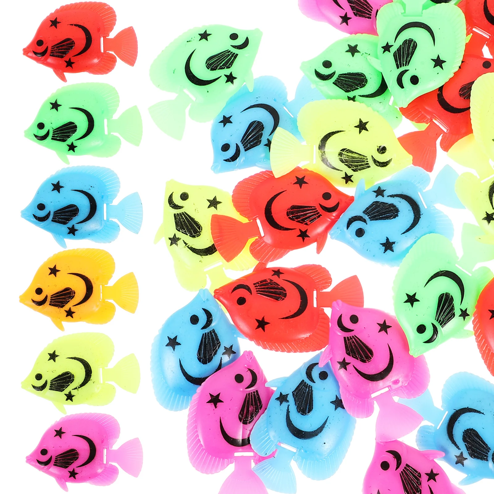 

30Pcs Realistic Simulation Plastic Fish Floating in Aquarium Decor Artificial Fish Tank Ornament for Safe Design